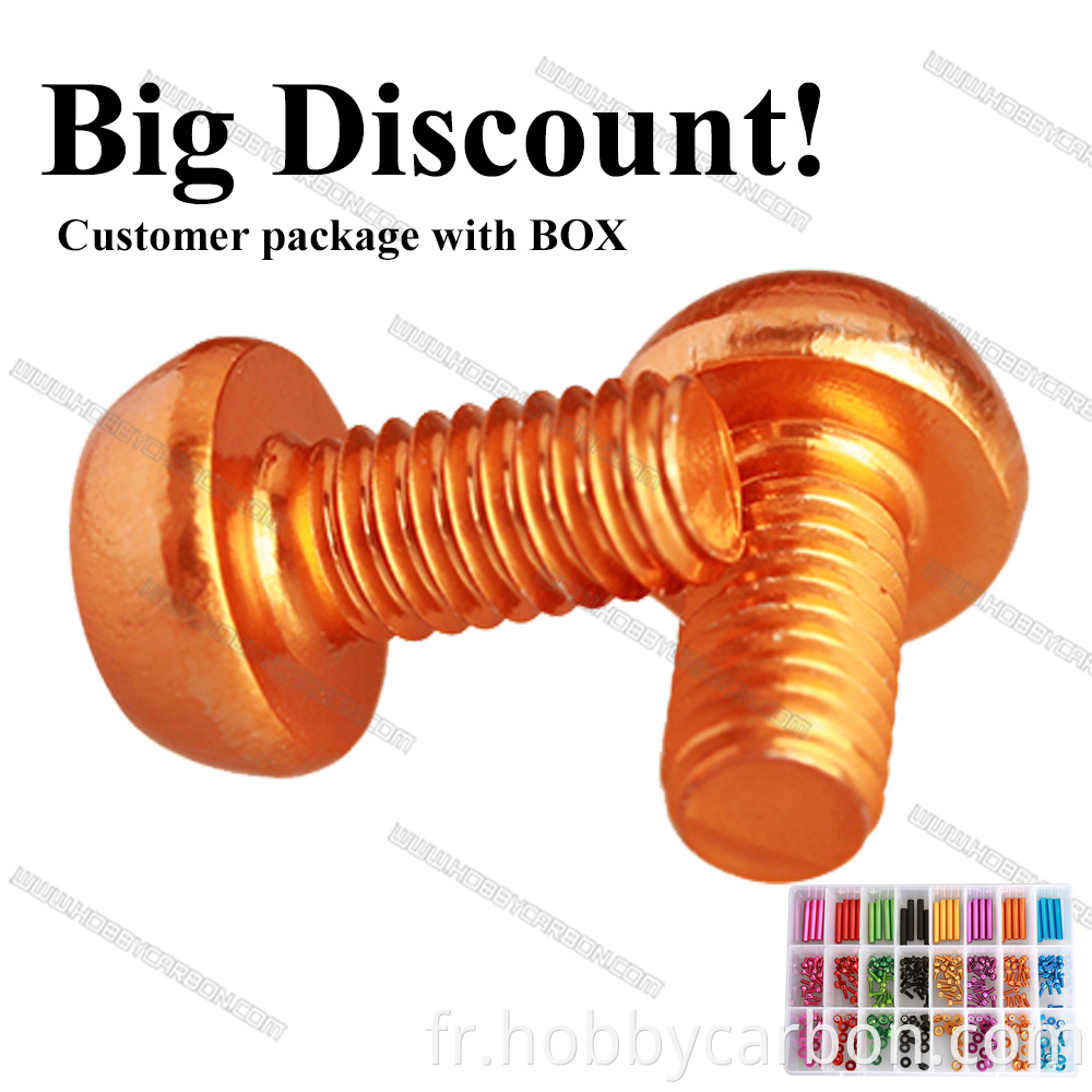 Button Hex Screws Orange